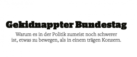 10/2018 - Gekidnappter Bundestag